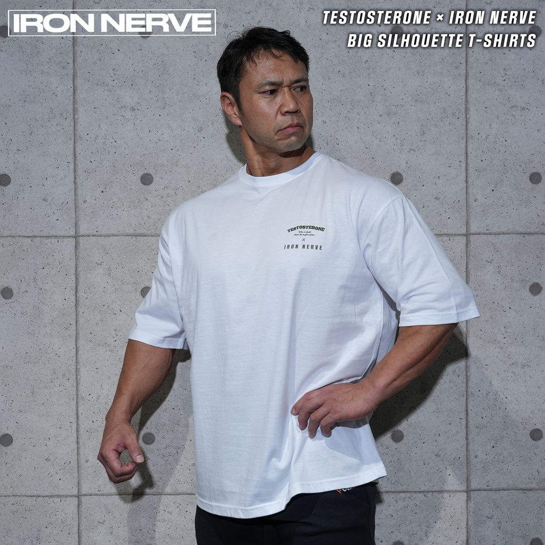 TESTOSTERONE × IRON NERVE BIG SILHOUETTE T-SHIRTS