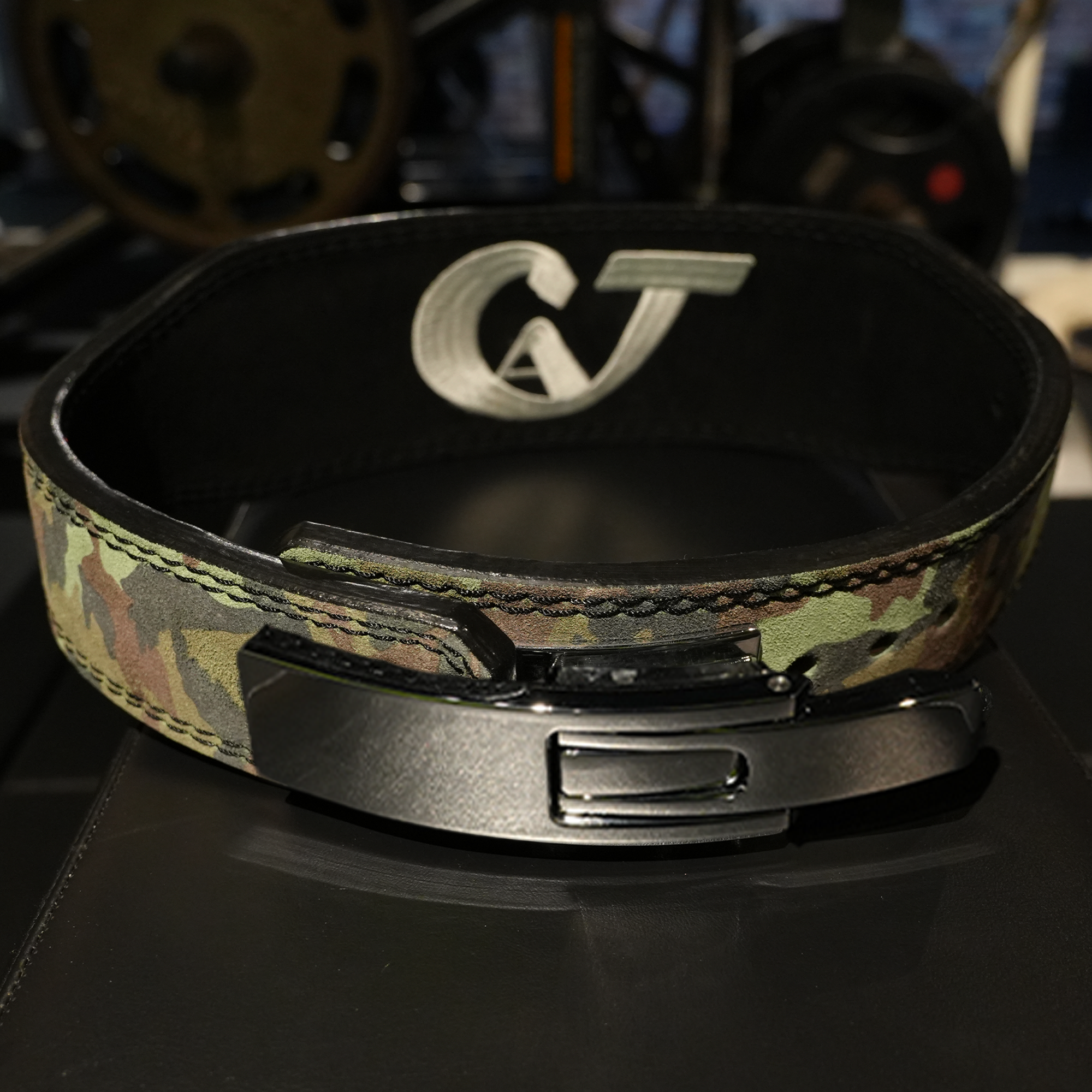 JURASSIC GEAR オリジナルレザーベルト グレー迷彩 Mサイズ JURASSIC GEAR オリジナルレザーベルト グレー迷彩 JURASSIC